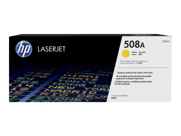 HP Toner 508A gelb für LaserJet + JetIntelligence, 5.000 Seiten (CF362A)