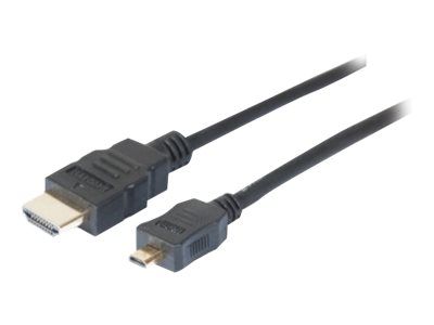 Tecline exertis Connect - HDMI-Kabel mit Ethernet - 19 pin micro HDMI Type D männlich zu HDMI männli