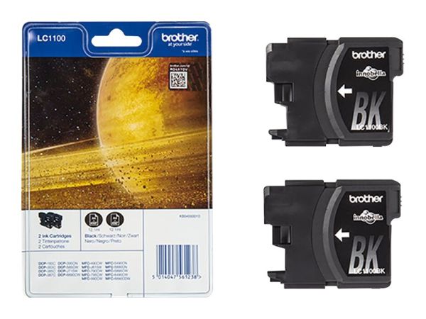 Brother LC1100BKBP2 - 2er-Pack - Schwarz - Original